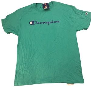 Green champion T-shirt size large